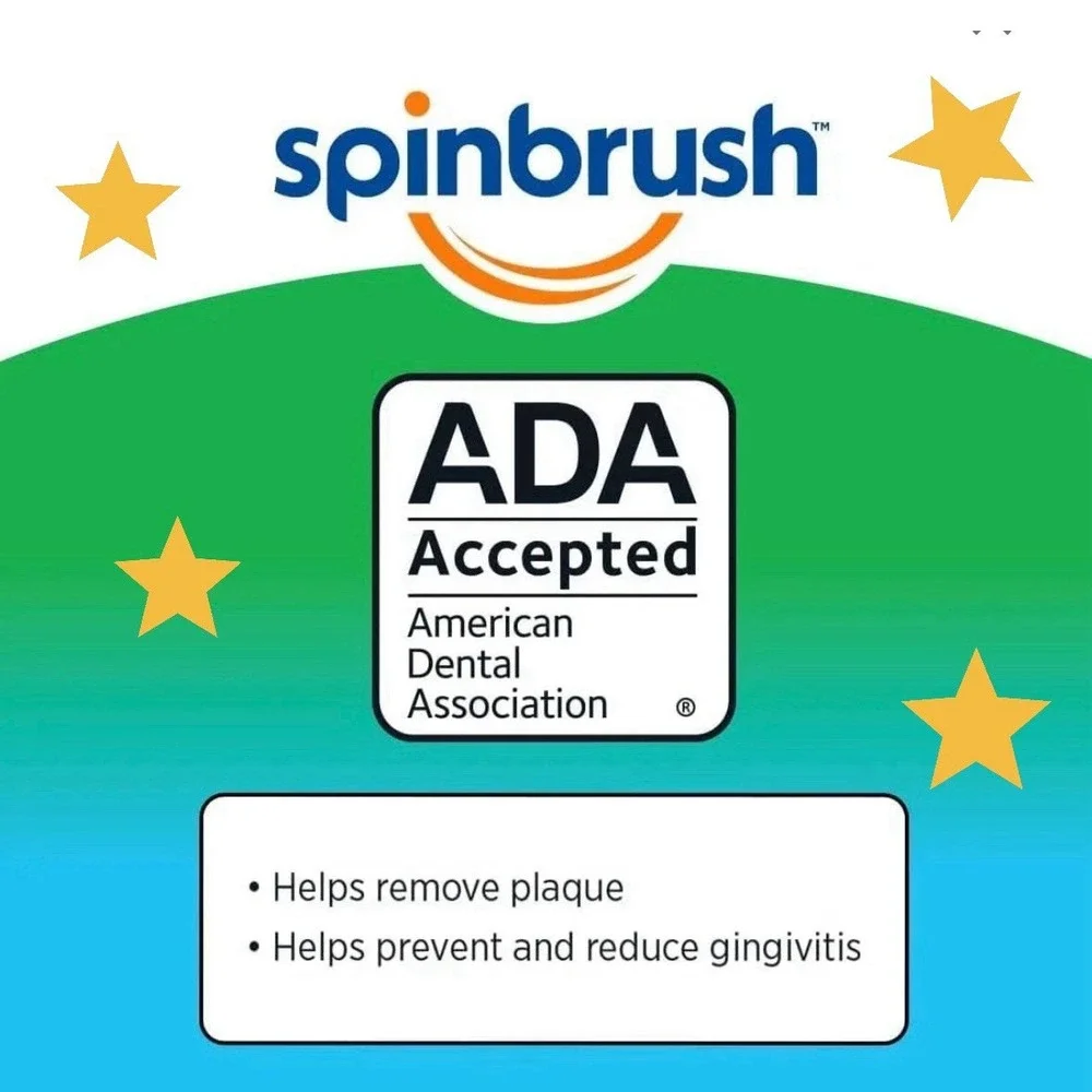 Kids Spinbrush See-Through Clear & Clean, Soft, Battery Powered‎ Toothbrush